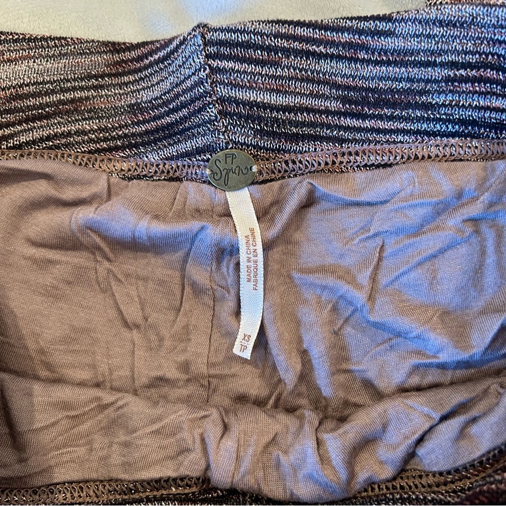Free People Spun Sweater Pants Lined Sandstone Pink Brown NWT XS RARE - Picture 3 of 8